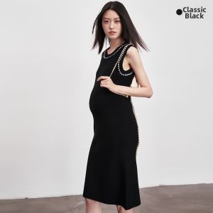 SELLYNEAR | Spring/Summer Fashion Elegant Classic Knitted Maternity Dress