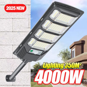 4000W/3000W/2000W LED Solar Lights Outdoor Remote Control Solar Lamp Motion Sensor Light Waterproof Garden Courtyard Street Lamp