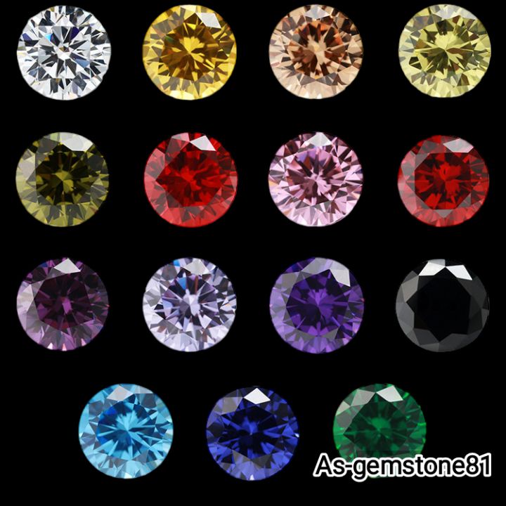 Batu Permata Diamond Cubic Zirconia cut 12mm × 12mm Batu Permata