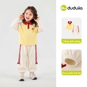 DUDUJIA | Bộ Áo Dài Tay và Quần Cho Bé Gái Mùa Thu