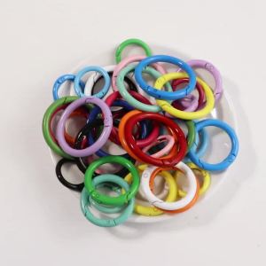 5-10pcs 25/35/41mm Metal O Ring Spring Clasps Openable Round Carabiner Clips Hook Buckle DIY Craft Keychain Bags Deco Accessorie