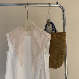 Khăn Choàng Thời Trang Mỏng Kiểu Hàn Quốc Cho Nữ Thiết Kế Tinh Tế Họa Tiết Chấm Bi Phong Cách Tươi Mới Cho Mùa Hè