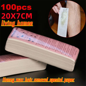 100 Pcs Disposable Depilatory Paper Non-Woven Double-Sided Thickened Beeswax Special Paper Hair Removal Tool