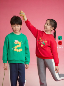 Great Family | Fleece Lined Childrens Hoodie Red