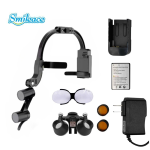 Đèn Soi Nha Khoa LED Không Dây Sạc Lại Được Kính Lúp Sang Trọng Với Kính Lúp Nha Khoa Hai Mắt Dành Cho Nha Sĩ Dụng Cụ Phẫu Thuật Bằng Nhựa