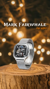 ORIGINAL Jam Tangan Pria Mark Fairwhale 6290 Automatic Chronograf Garansi Resmi 1 Tahun - Stainless Steel