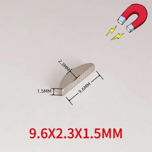 100PCS Magnetic Neodymium Magnets Aimant Magnets Super Strong Magneet Magnete Iman De Neodimio Half Round Special 9.6x2.3x1.5mm