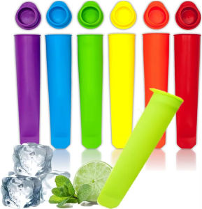 Ice Cream Molds Silicone Ice Lolly Mold Reusable Ice Lolly Pop with Lid Popsicle Maker Molds For DIY Kids Children Frozen