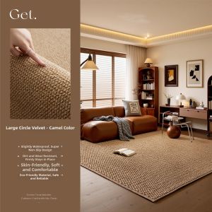 JINGZHIQIN | Vintage Style Sisal-like Anti-dirty Machine Washable Carpet