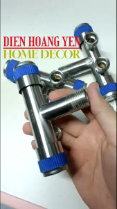 Vòi Chia Nước Đa Năng Inox 304 2 Cổng Điều Khiển Độc Lập REN 21mm