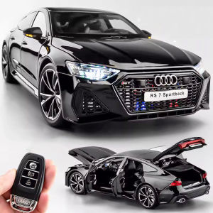 Tỉ Lệ 1:18 RS7 Honda Accord Diecast Đồ Chơi Mô Hình Xe Ô Tô Có Âm Thanh Ánh Sáng Hấp Thụ Sốc Ghế Có Thể Điều Chỉnh Trẻ Em Quà Tặng Hợp Kim Kim Loại Xe Đen Trắng Xám