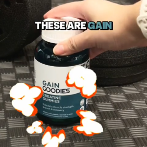 GOODIES NUTRITION Creatine Gummies – Gain Goodies - 1 bottle (45 Gummies) – For endurance & stamina