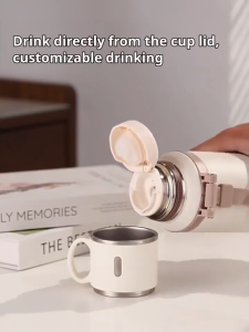 600ML Thermos Cup Kitchen Vacuum Flasks with Tea Strainer Stainless Steel Portable Travel Thermal Water Bottles