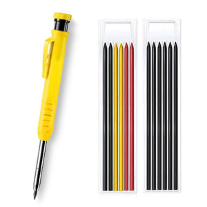 Bút Chì Cơ Khí Solid Carpenter 09mm Điểm Viết 2B Độ Cứng Chì Thân Bằng Nhựa Có Tích Hợp Dụng Cụ Mài Cho Công Cụ Đánh Dấu Xây Dựng Chế Tạo Đồ Gỗ