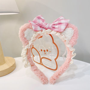Cute Bear Ear Hairband Sweet Butterfly Knot Makeup Washing Face Hair Clip Fashionable Girls Hair Accessories  out New 2024