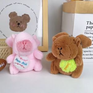 Gantungan Kunci Boneka Capybara Tarik Bola Ekor Berputar Kepak Sayap Keychain MCEW8709