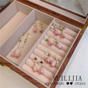 Original Design Handmade Pearl Clusters 14K Gold Plated Earrings No Piercing Required for Elegant Chinese Style