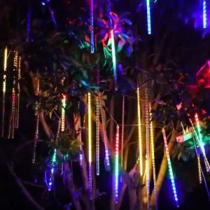 SolarPower/Solar/Plug in Meteor Shower Rain Lights LED Outdoor Waterproof Icicle Fairy String Lights