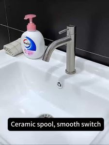 Sincecu SUS304 Stainless Steel Basin Faucet - Single Handle Bathroom Sink Mixer Tap with Anti-Splash Aerator
