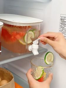 Fridge Drink Dispenser Cold Water Dispenser With Faucet Food Grade Material Household Juice Lemon Fruit Tea Beverage Bucket