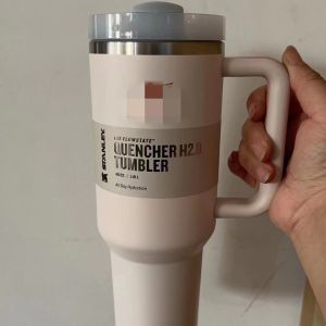 Stanly ถ้วยฟางสแตนเลสขนาดใหญ่ฉนวนระบายความร้อนกลางแจ้งโฮมออฟฟิศรถหัวใหญ่ถ้วยน้ําแข็งการเก็บรักษาความร้อนสําหรับกีฬา