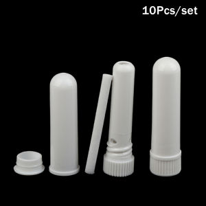 HNKMP | 【10Pcs Essential Oil Blank Inhaler Tubes Comes Inhaler Stick With Cotton Wicks Refillable Dropper】