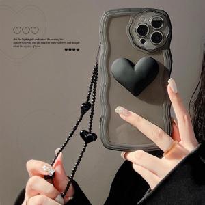 Black Heart Case iPhone 14 pro Max 13 15 Cover Compatible with Apple 12/Xr Creative Protective Shell Dustproof TPU Material
