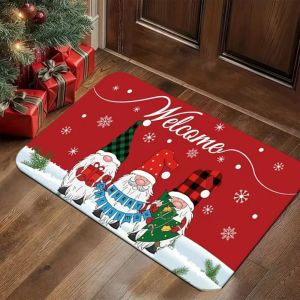 VIKAMA Thanksgiving Front Door Mat Turkey Print Welcome Rug Non Slip For Entryway Indoor Outdoor Holiday Home Decor
