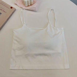 เสื้อกั๊กสายเดี่ยวสำหรับผู้หญิง ชุดโยคะเซ็กซี่แบบสวมใส่ในฤดูร้อน ดีไซน์หลังสวยงาม ชุดชั้นในแบบมีแผ่นเสริมหน้าอก เสื้อชั้นในแบบอเนกประสงค์