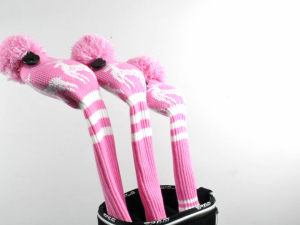 Scott Edward Golf Club Cover with a Pom Pom Set of 3 Fits Well Driver(460cc) Fairway Wood and Hybrid(UT) with Rotating Club Number Tags for Male/Female Golfers