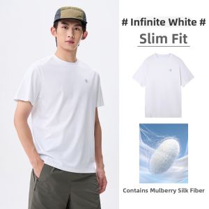 CAMEL | Silk-Containing Cool and Antibacterial T-Shirt