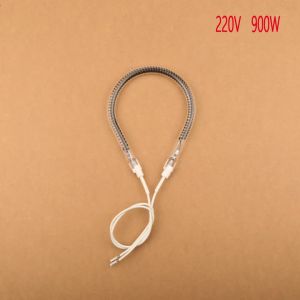 4PCS 220V 900W Pear Shaped Vacuum Halogen Tube with Carbon Fibre Wire Infrared Heating Element for Electric Warming Oven