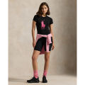 Polo Ralph Lauren Women Pink Pony Cotton Crewneck Tee. 