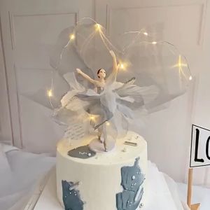 [Ready Stock] 透明叶子芭蕾纱裙蛋糕装饰 Ballet Skirt Cake Topper Cake Decoration