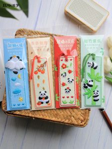 Hand-Drawn Embroidery Bookmarks Warm Birthday Festival Gifts Panda Souvenir Original Design Precise Accompaniment Gifts