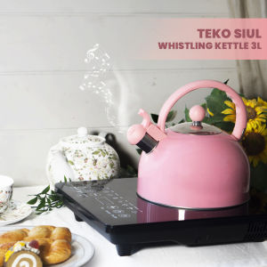 Asta Valentina Teko Pemanas Air Ketel Ceret Bunyi Siul 3 Liter Whistling Kettle Stainless Steel Tebal 410 SUS
