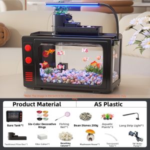 HUICHONG | Television Style Filtering & Oxygenating Small Fish Tank