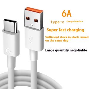 สาย USB-C สำหรับสมาร์ทโฟนระบบชาร์จเร็วพิเศษ66W 6A ความเร็วสูง