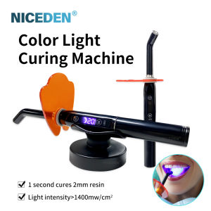 Upgraded 1Set LED Curing Light Lamp 2000mW/cm² Resin Cure  Cordless Dental Equipment Orthodontic Composite Cure Lamp High Power