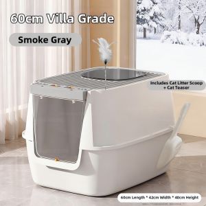 HELLOLEIBOO | Large Spill-proof Odor-control Cat Litter Box