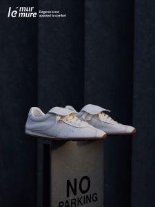 รองเท้า Le Murmure 90s American Street Washed Color Block เสื้อท่อนบน Layer Horse หนัง Flat Bottom Agan Shoes Dequn ลำลอง Sneakers