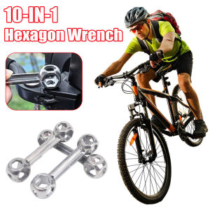 ประแจซ่อมจักรยาน2ชิ้นประแจหกเหลี่ยมแบบ10-IN-1เครื่องมือมือ6-15มม. จักรยานเสือภูเขาเครื่องมือซ่อมแซมแบบพกพา