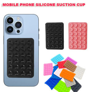 3Pcs Mobile Phone Silicone Suction Cup Case Mount Hands Mirror Shower Phone Holder for Videos Selfies Adhesive Phone Accessory