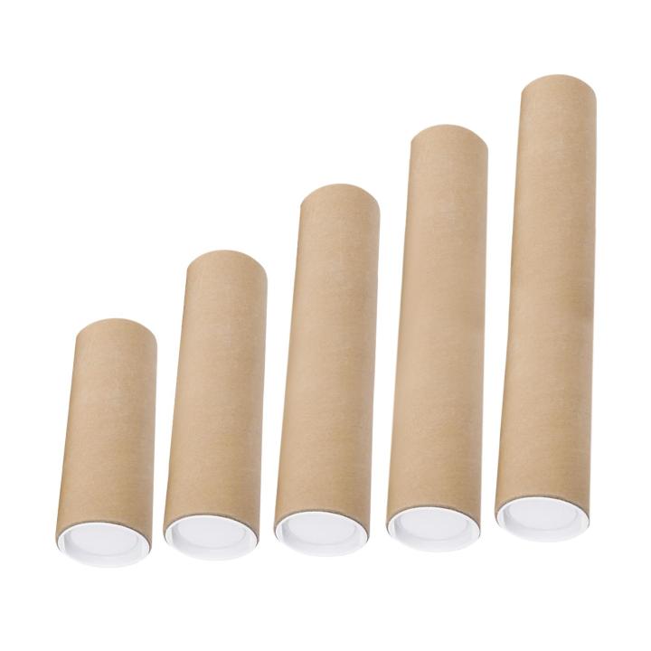 Long Cardboard Poster Tubes for Mailing with Caps Storage Postal Tube