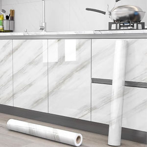 Peel Off Adhesive Tape Wallpaper Sticker 55cm Cooking Bench Kitchen Cabinets Wallpaper Waterproof and Oil Resistant Wall Home