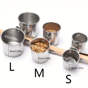 1Bird Supplies Feeder-Clip Cup for Holding Feed and Water Babblers Bird Feeder Cup Parrot Feeder Canister Food Dispenser