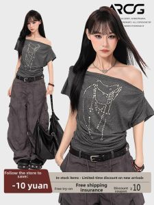 ARCG | Summer Gray One-Shoulder T-Shirt