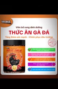 Thức ăn Gà Đá làm từ sâu canxi INSECT VIETNAM - Bố sung đầy đủ dưỡng gà thi đấu tăng bo tăng nước máu tăng hưng phấn cơ bắp phát triển - Hộp 480g