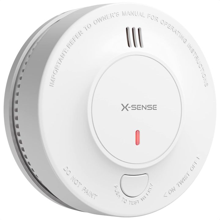 X-Sense Smoke Alarm, 10-Year Battery Fire Alarm Smoke Detector with LED ...