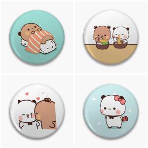 Cartoon Bubu And Dudu Badges Tinplate Soft Button Pin Brooch Metal Badge Custom Jewelry Accessories Hat Bag Lapel